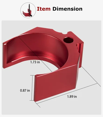 Miniatura 5 de 9U-7227 Medidor de ajuste de altura de inyector herramienta de aleación de aluminio para CAT Caterpillar 3406E, C-15 y C-16 (Rojo)