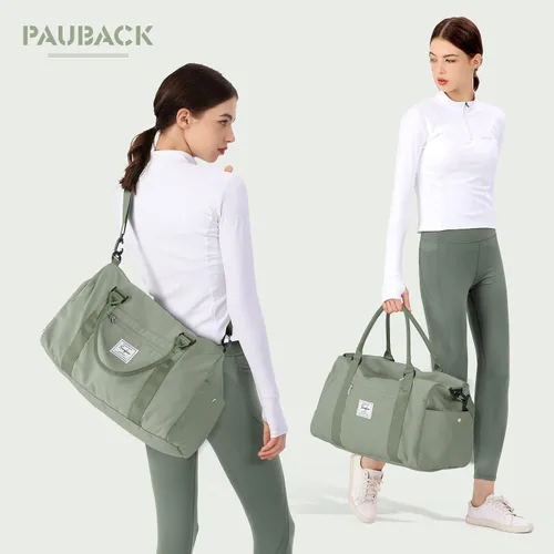Miniatura 2 de Bolsa de gimnasio para mujeres y hombres bolsa de viaje deportiva con compartimento para zapatos y bolsillo húmedo A-H Green