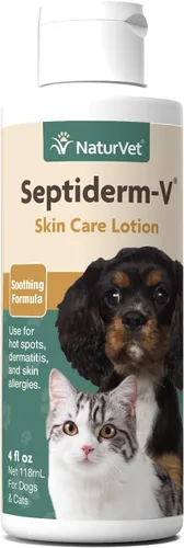 Miniatura 8 de NaturVet Septiderm-V Gel de baño para el cuidado de la piel para perros y gatos, suplemento de salud de mascotas para dermatitis, alergias