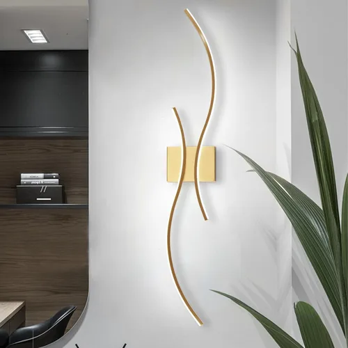 Miniatura 19 de CANEOE Moderna lámpara LED de pared, 39 pulgadas, aplique de pared LED negro para interiores, accesorios de tocador de baño sobre espejo para sala