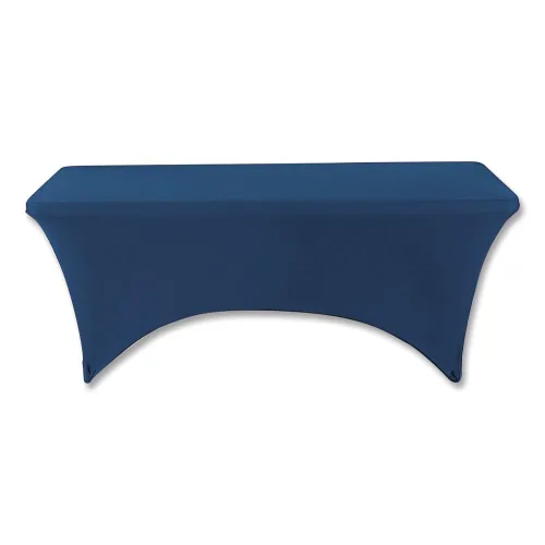 Miniatura 4 de Iceberg iGear - Mantel de mesa rectangular de tela elástica, 2.4 m de largo, poliéster licra, para interior/exterior, color blanco