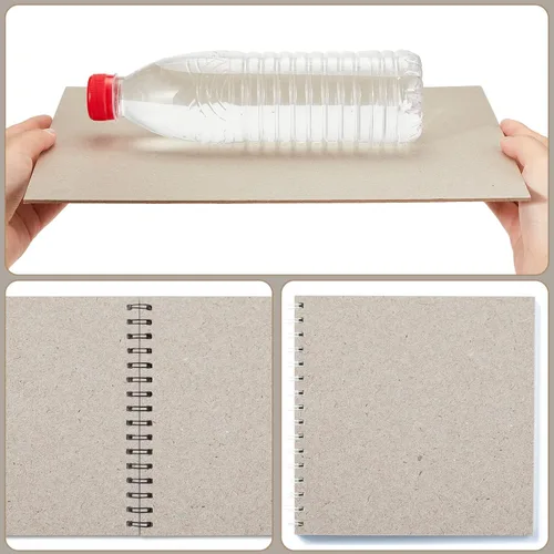 Miniatura 5 de 20 Piezas Tablero para Libros, Tablero de Encuadernadores Cartón Prensado Tablero para Libros de Diseño Kraft Láminas de Cartón Prensado de Servicio