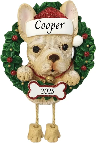 Miniatura 25 de Adornos personalizados para árbol de Navidad 2024 para mascotas – Razas de perros Beagle – Adorno personalizado de Feliz Navidad – Recuerdo