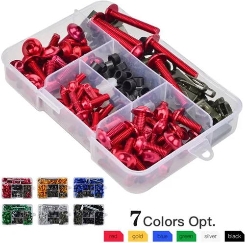 Miniatura 3 de Kits de carrocería 195 piezas de tornillos de fijación de pernos de carenado para Yamaha R1 R6 R3 FZ1 FZ6 FZ8 FZ8 FZ07 FZ09 MT03 MT07 MT09 MT10 XJ6