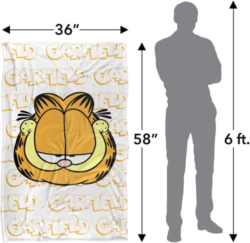 Miniatura 5 de Garfield - Manta de 36 x 58 pulgadas, con nombre repetido y tacto sedoso, manta súper suave