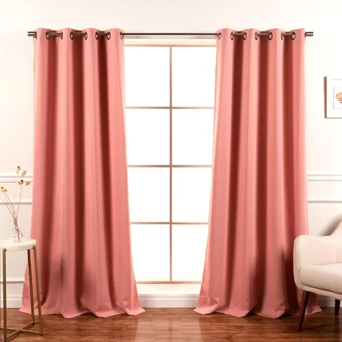 Miniatura 19 de Best Home Fashion Cortinas Opacas 2 Paneles - Tratamiento de Ventana con Aislamiento Térmico Premium Cortinas Opacas para Dormitorio - Parte Castaño