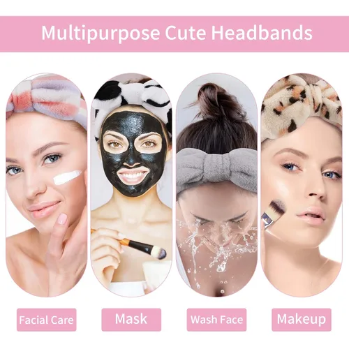 Miniatura 5 de Ondder Diademas de tela de rizo de spa, 6 unidades para el cuidado de la piel para lavado facial, eliminación de maquillaje y cuidado de la piel