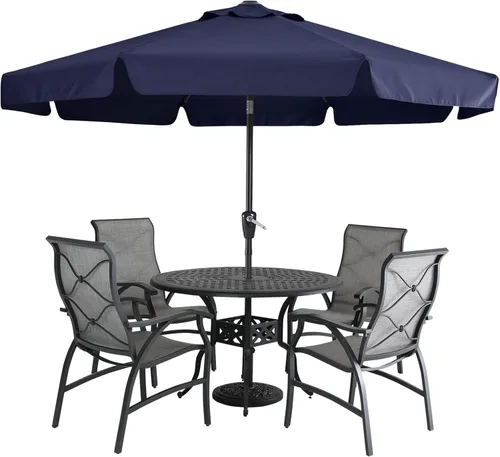 Miniatura 9 de MASTERCANOPY Sombrilla de Patio Valance para Mesa de Exterior Market - 8 Varillas (9 pies, Turquesa)