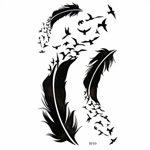 Miniatura 3 de MapofBeauty Adhesivo temporal impermeable para tatuaje corporal (2 piezas/lote)