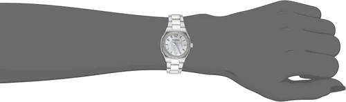Miniatura 2 de Bulova 96R199 Diamond Gallery Reloj blanco de cuarzo japonés con pantalla analógica para mujer, MadreperlaMarrón, Reloj de cuarzo