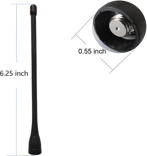 Miniatura 2 de 5 x antena de látigo UHF para radio ICOM de 2 vías IC-F21 F21S F21BR F24 F80 IC-F4000 F4011 F4021 F4061 F4161 FA-SC57U