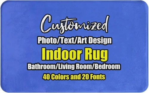 Miniatura 74 de sophiehome Customzied - Alfombras de baño con imagen de texto, alfombra de franela personalizada para interiores para el hogar, dormitorio, baño