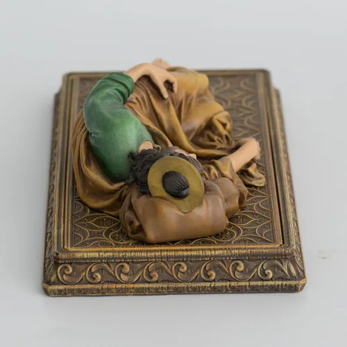 Miniatura 9 de Estatua Católica de San José Durmiendo de BC BUILDCLASSIC, con Base y Estuche, con Halo de Metal, Soporte para Tarjetas de Oración, Regalo Religioso