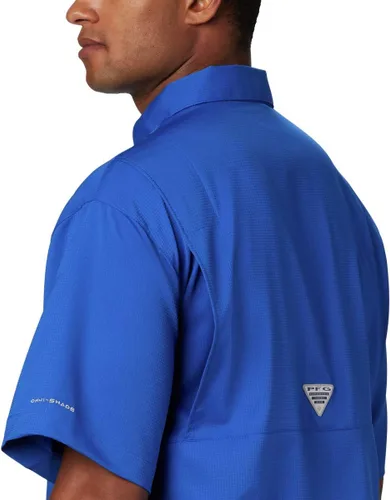 Miniatura 4 de Columbia NCAA Camisa Tamiami de Manga Corta para Hombre Universitaria Tallas Grandes y Altas Fla - Azul