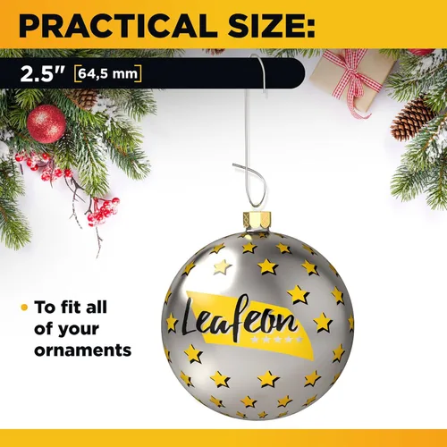 Miniatura 4 de 50 unidades de ganchos para adornos de Navidad – Excelentes ganchos para adornos de Navidad para la decoración del árbol (plata)
