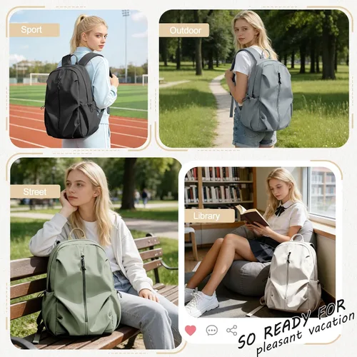 Miniatura 6 de weradar Mochila universitaria estética para mujeres y hombres,Mochila de estudiante de moda,Mochila clásica de escuela secundaria para adolescentes