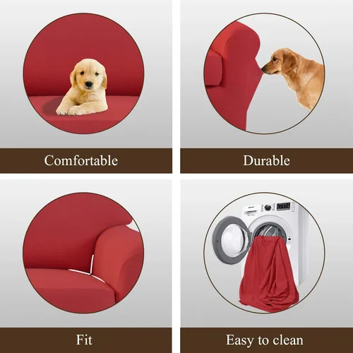 Miniatura 3 de Easy-Going - Funda elástica de microfibra de 2 piezas para sofá, funda suave de elastano, protector lavable para muebles con parte inferior elástica
