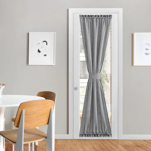 Miniatura 13 de NICETOWN - Cortinas transparentes para puerta de ventana, tratamiento de ventana lateral para puertas estrechas de vidrio/cocina/puerta delantera