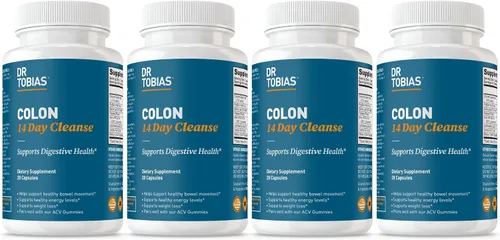Dr. Tobias - Limpieza del Colon de 14 Días, Desintoxicación Avanzada de Limpieza Intestinal para Mujeres y Hombres con Cascara Sagrada, Cáscara de