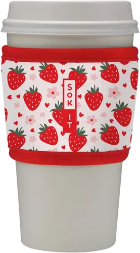Miniatura 53 de Sok It HotSok Coffee & Tea - Funda de neopreno con aislamiento reutilizable (floral abstracto)