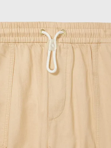 Miniatura 3 de Tommy Hilfiger Pantalón de algodón y lino con cordón para mujer con trabillas para dominar