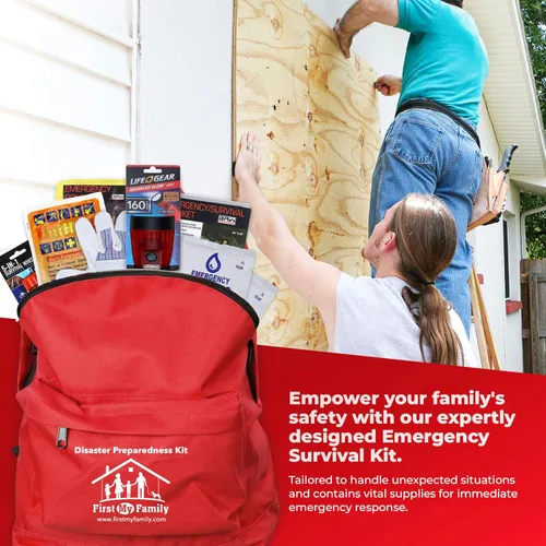 Miniatura 7 de First My Family Bolsa de evacuación de emergencia de 72 horas para 1 persona, kit de supervivencia todo en uno para la familia. Prepárate