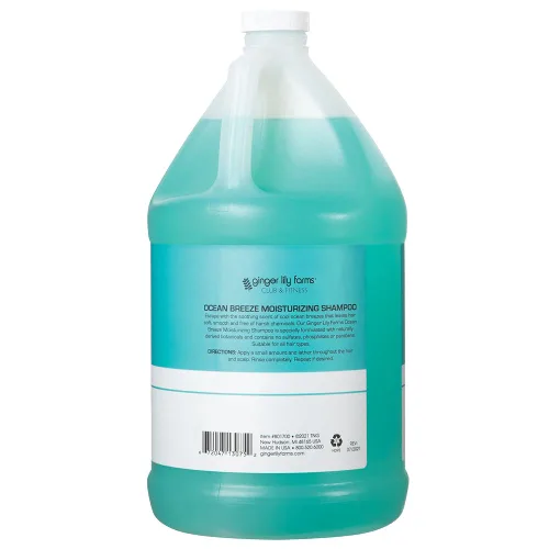 Miniatura 2 de Ginger Lily Farms Club & Fitness Champú hidratante para todo tipo de cabello, 100% vegano y libre de crueldad, aroma Ocean Breeze, repuesto de 1