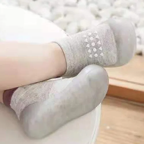 Miniatura 4 de Calcetines antideslizantes y transpirables ligeros mocasines a rayas de arco iris mocasines para bebés y niños pequeños