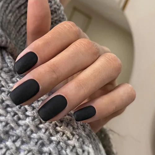 Miniatura 27 de Uñas postizas a presión color rosa bebé, uñas postizas cuadradas medianas con pegamento en uñas de longitud media, uñas acrílicas cortas