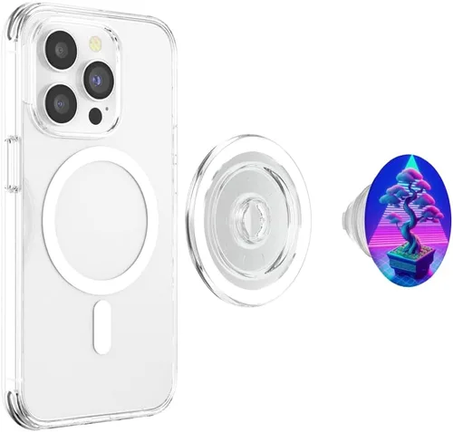 Miniatura 3 de Bonsai Tree Vaporwave Retrowave Synthwave Outrun Aesthetic PopSockets Adhesive PopGrip