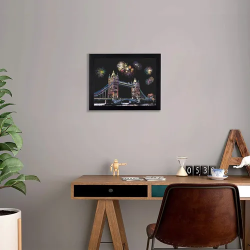 Miniatura 3 de M MUGIT - Papel de pintura para rascar arcoíris (A4) para adultos y niños, tablero de rascar con vista nocturna DIY, juego de arte de grabado: 4