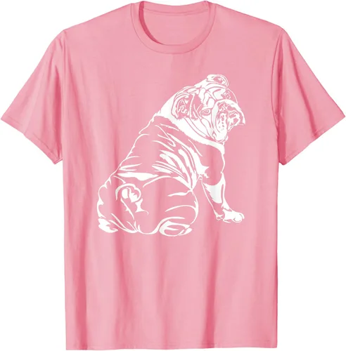 Miniatura 101 de Gracioso Bulldog Inglés playera perro Hund playera regalo, Azul (Heather blue)