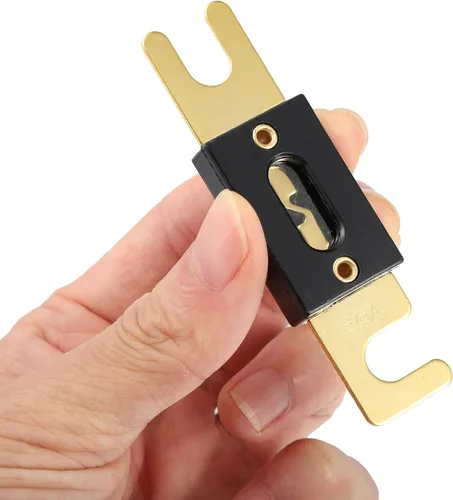 Miniatura 6 de X AUTOHAUX 6 unids 275A oro tono plateado ANL fusible universal para inversores coche vehículo camión audio
