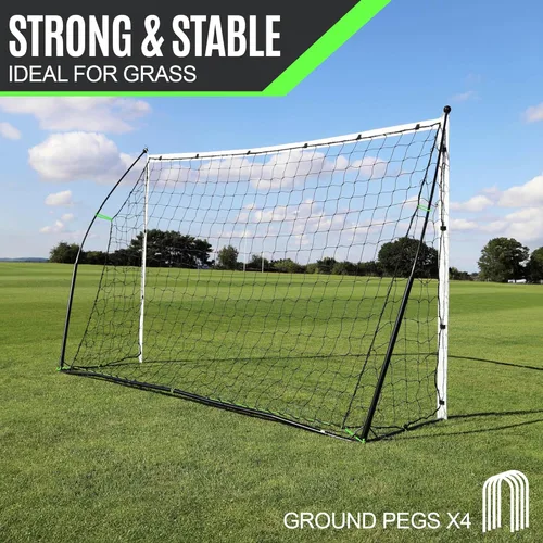 Miniatura 5 de QUICKPLAY Kickster - Arco de fútbol ultra portátil Montaje rápido y fácil Incluye red y bolsa de transporte Disponible en 7 tamaños Red