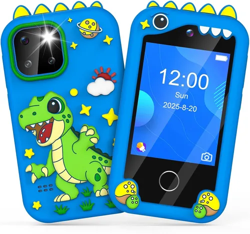 BESTOONE Juguete de teléfono inteligente para niños y niñas de 3 a 8 años, sin Internet/llamadas, cámara HD, reproductor de MP3, juegos de