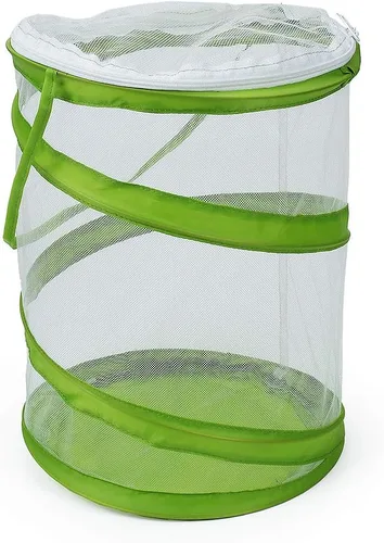Miniatura 6 de RESTCLOUD Jaula de hábitat para insectos y mariposas, terrario de malla transparente, transparente más fácil, 9 x 11 pulgadas de alto