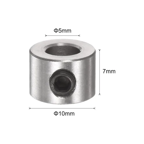 Miniatura 2 de uxcell Juego de 10 collares de tornillo de 0.197 in de diámetro de acero inoxidable, diámetro exterior de 0.394 in, 0.276 in de ancho, collar