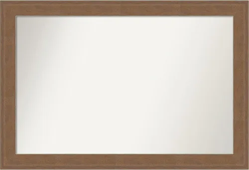 Miniatura 73 de Amanti Art Espejo de baño marrón para sobre el fregadero, 25 x 25 pulgadas, hecho a medida, espejo de tocador cuadrado marrón medio, marco de madera