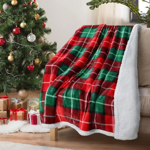 Miniatura 16 de Tirrinia - Manta sherpa de felpa gris de 50 x 60 pulgadas, manta reversible de vellón para cama y sofá, súper suave, cómoda, cálida y mullida manta
