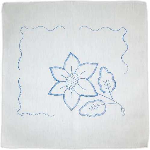Servilletas para bordar a mano mexicanas con dibujo | Servilletas mexicanas con dibujo para bordar a mano (Flores 2)