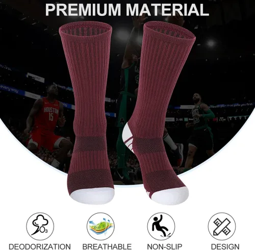 Miniatura 2 de Calcetines de baloncesto para hombre, 24 pares, calcetines deportivos acolchados a media pantorrilla para hombres, mujeres, niños y niñas