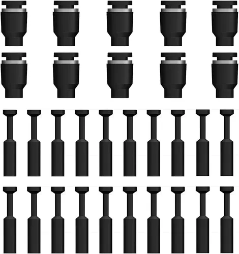 Miniatura 2 de 20 piezas Tapón Neumático Estilo Tapa de 1/2 pulgada, Accesorio de Conexión Rápida para tubo neumático de 1/2 pulgada y accesorios neumáticos