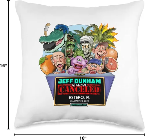 Miniatura 4 de JEFF DUNHAM Estero, FL (2023) - Almohada de 16 x 16 pulgadas, multicolor