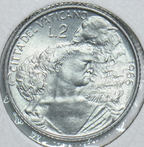 Miniatura 2 de Moneda Coleccionable Vaticano 1966 2 Lire Paul 198457