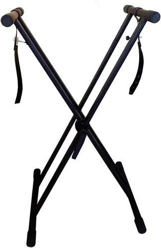 Miniatura 9 de RockJam Xfinity - Soporte para teclado de piano de alta resistencia, doble X, premontado, infinitamente ajustable con correas de bloqueo