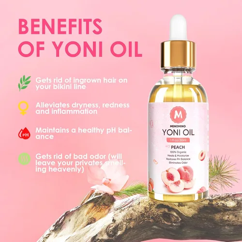 Miniatura 5 de Paquete de 2 aceite Yoni para mujeres, producto orgánico de cuidado femenino de melocotón, aceite esencial de Yoni 100% natural, 1 fl oz/1.0 fl oz/pc