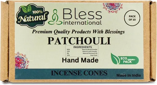 Miniatura 39 de Bless International Conos de incienso 100% naturales de lavanda hechos a mano, sumergidos a mano, libres de químicos orgánicos para purificación