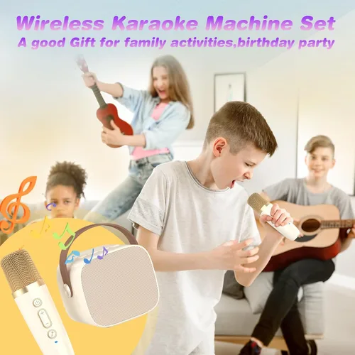 Miniatura 7 de Mini máquina de karaoke, juguetes divertidos, regalos de cumpleaños de Navidad para niños de 4 a 12 años, niñas, niños, adultos, juguetes