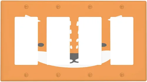 Miniatura 10 de Cubierta de interruptor de luz dúplex de elefante de dibujos animados de 1 banda, cubiertas de enchufe, placa frontal decorativa para receptáculo