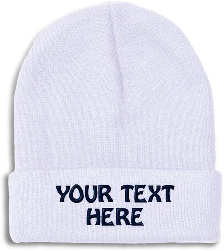 Miniatura 36 de Gorro de invierno para hombres y mujeres, gorro de acrílico con texto personalizado personalizado